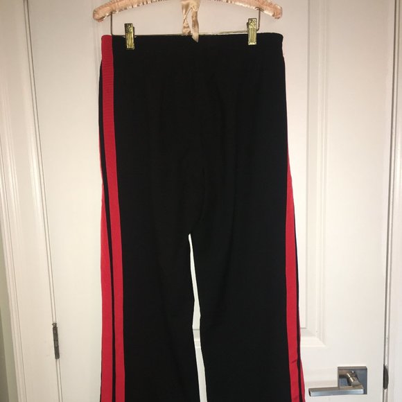 Black Track Pants with red stripes - Picture 3 of 3